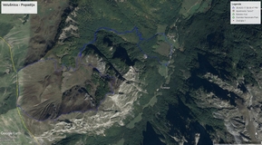 karta - Volušnica - Popadija